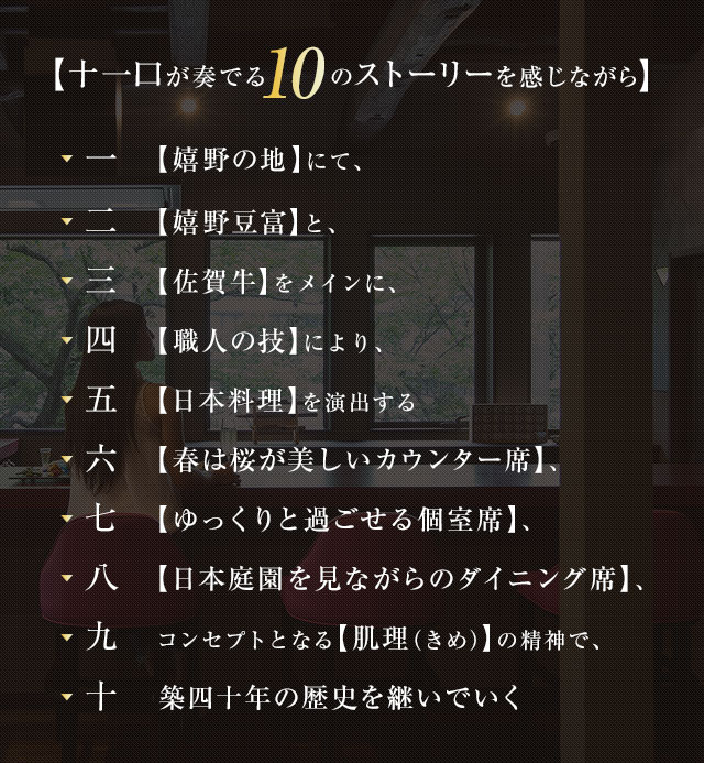 十一口が奏でる10のストーリーを感じながら