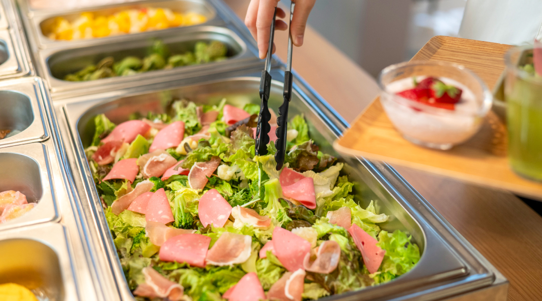 朝の洋食ビュッフェ